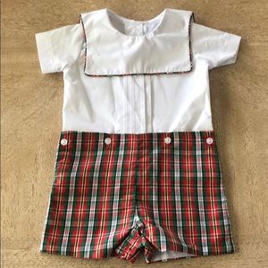 The Beaufort Bonnet Company Holiday Plaid - 6/12m